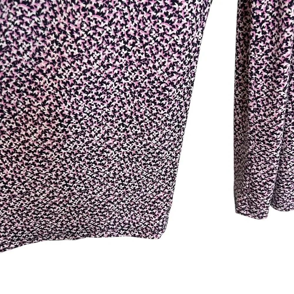 Michael Kors Floral Jumpsuit Twist Front Wide Leg Sleeveless Large Pink Navy